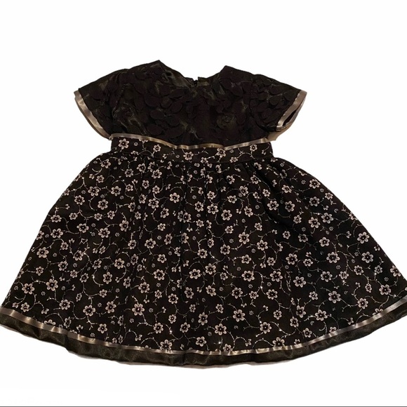 Handmade Special Occasion Toddler Dress Black 2T